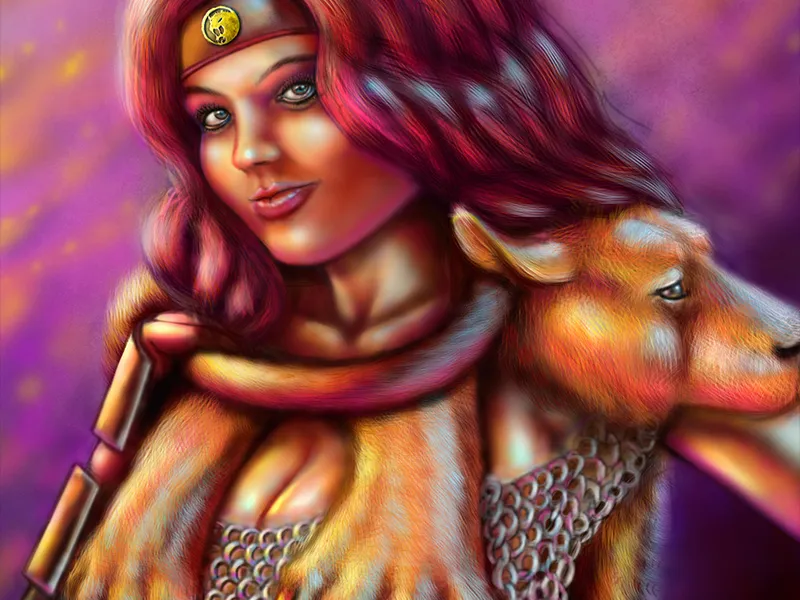 L5R Lioness - Digital Illustration