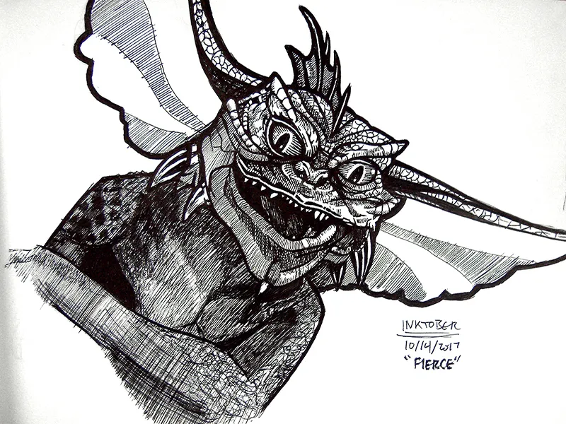 Fierce - Inktober Ink Drawing