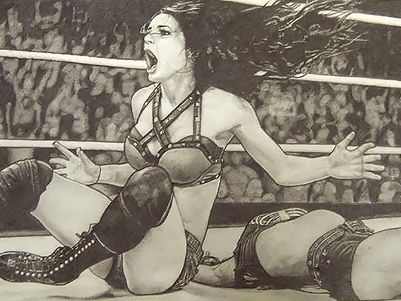 Paige's 1st WWE Title - Pencil Drawing