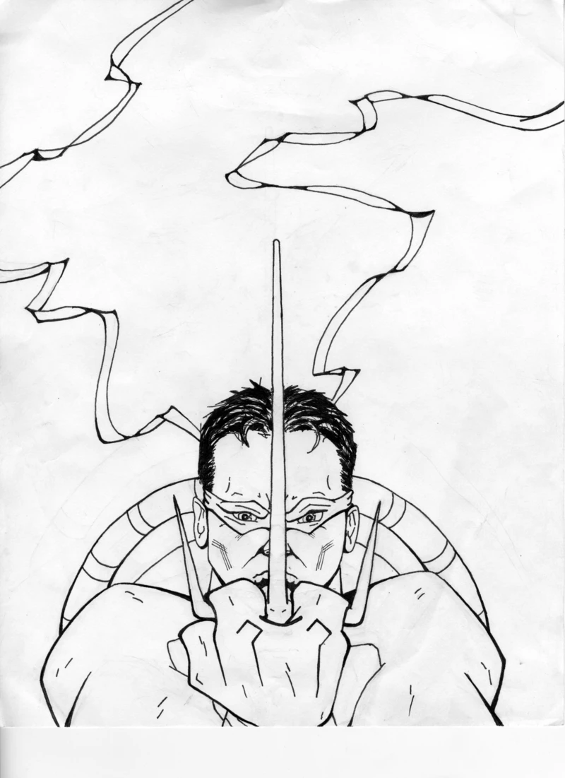 Self Portrait 2007 - Ink line art