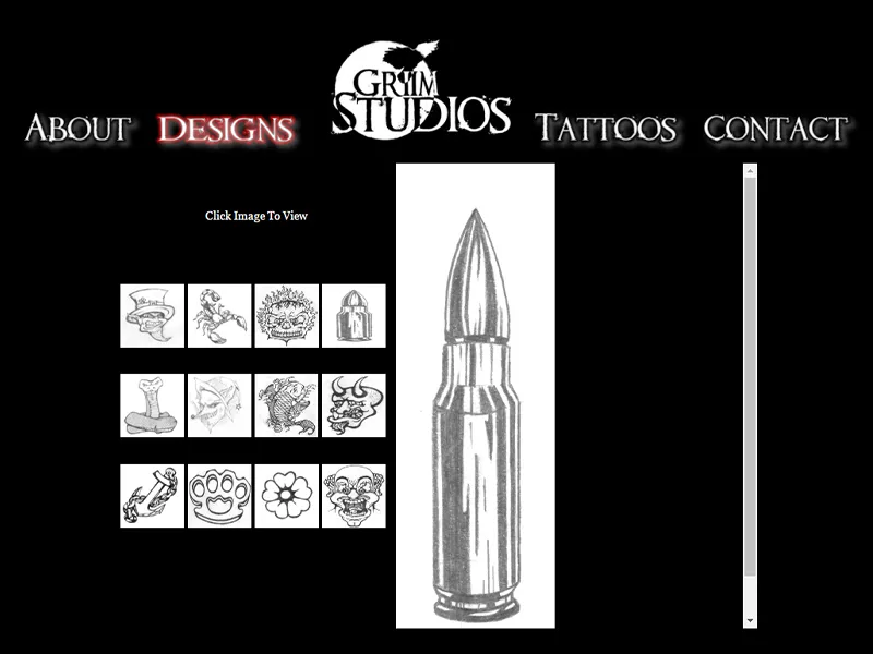 Griim Studios - Artist Portfolio Website